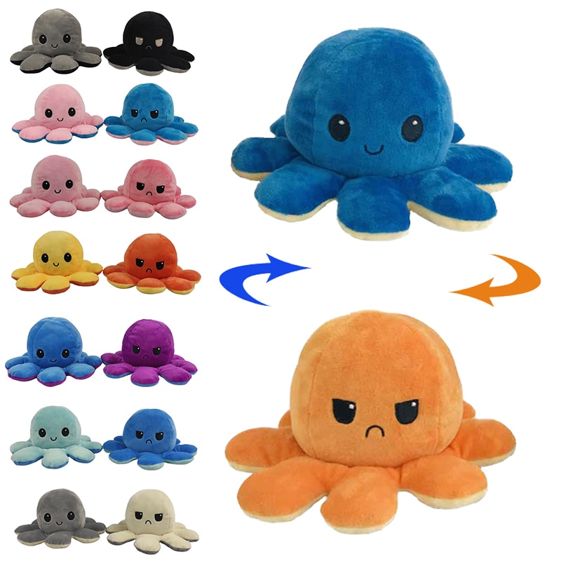 Reversible Plush Octopus Stuffed Toy